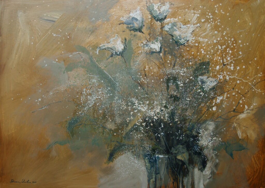 Rosas con flores silvestres